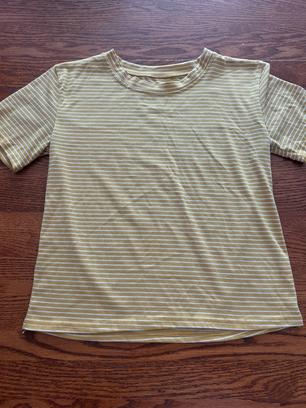 Short Sleeve Stripe Tee in Yellow